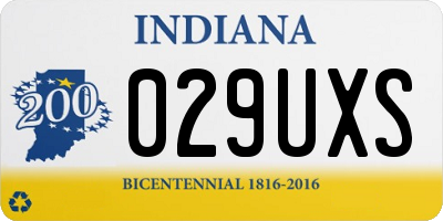 IN license plate 029UXS