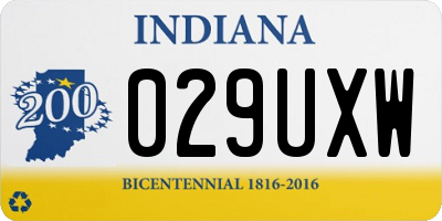 IN license plate 029UXW