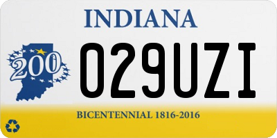 IN license plate 029UZI