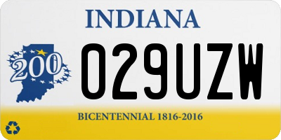 IN license plate 029UZW