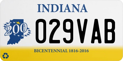 IN license plate 029VAB