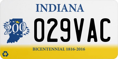 IN license plate 029VAC