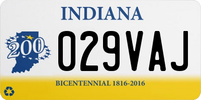 IN license plate 029VAJ