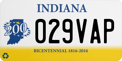 IN license plate 029VAP