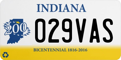 IN license plate 029VAS