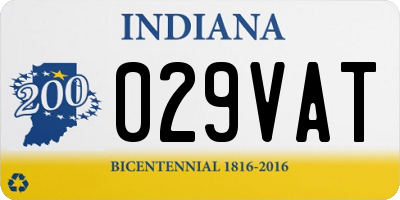 IN license plate 029VAT