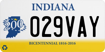 IN license plate 029VAY