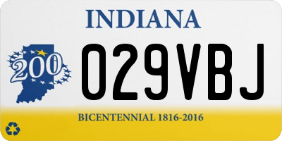 IN license plate 029VBJ