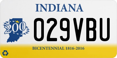 IN license plate 029VBU