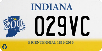 IN license plate 029VC