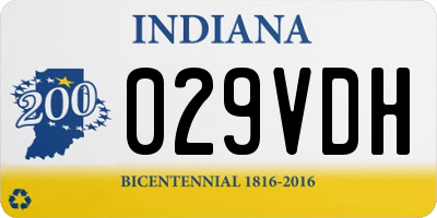 IN license plate 029VDH