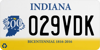 IN license plate 029VDK
