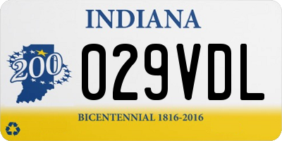 IN license plate 029VDL
