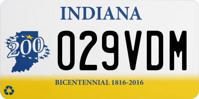 IN license plate 029VDM