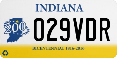IN license plate 029VDR