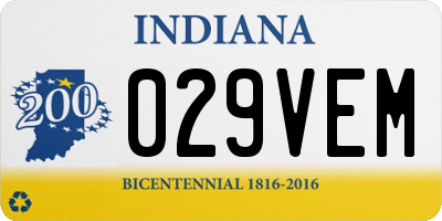 IN license plate 029VEM