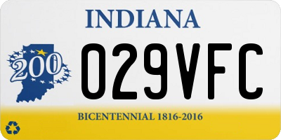 IN license plate 029VFC