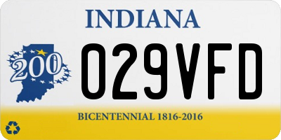 IN license plate 029VFD