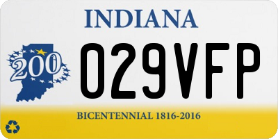 IN license plate 029VFP