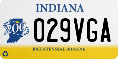 IN license plate 029VGA