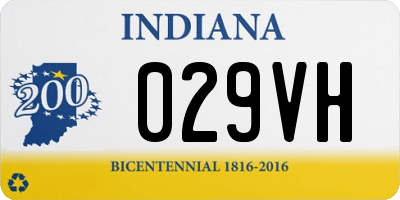 IN license plate 029VH