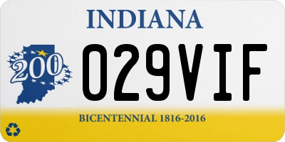 IN license plate 029VIF