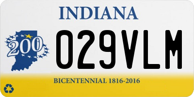 IN license plate 029VLM