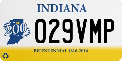 IN license plate 029VMP