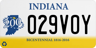 IN license plate 029VOY