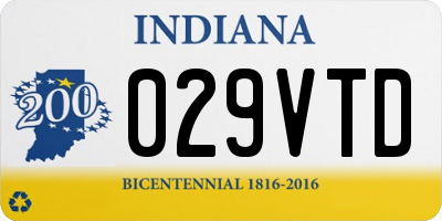 IN license plate 029VTD