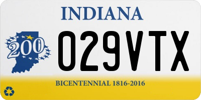 IN license plate 029VTX