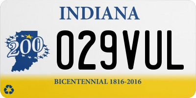 IN license plate 029VUL