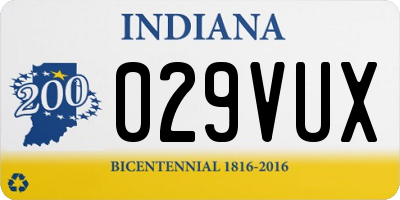 IN license plate 029VUX
