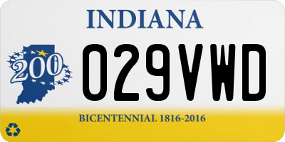 IN license plate 029VWD