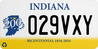 IN license plate 029VXY