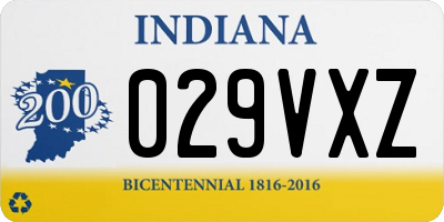 IN license plate 029VXZ