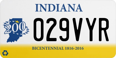 IN license plate 029VYR