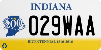 IN license plate 029WAA