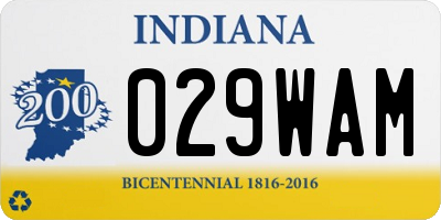 IN license plate 029WAM