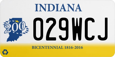 IN license plate 029WCJ