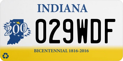 IN license plate 029WDF
