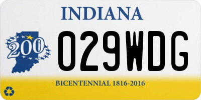 IN license plate 029WDG