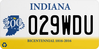 IN license plate 029WDU