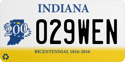 IN license plate 029WEN