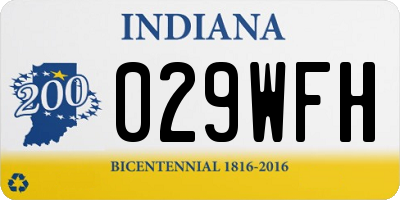 IN license plate 029WFH