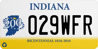 IN license plate 029WFR