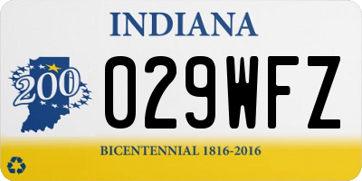 IN license plate 029WFZ