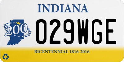 IN license plate 029WGE