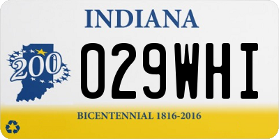 IN license plate 029WHI