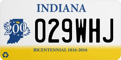 IN license plate 029WHJ